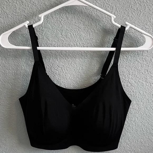 True & Co The Body Triangle Convertible Strap Bralette Bra in Black Size L Large - Picture 4 of 8